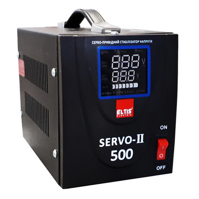 Стабілізатор Eltis Electric SERVO-II-500VA LED цифр. 500BA 1-фазний 01443
