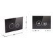 Клавіша змиву Nest 175х245х4 мм, Glass Black, кругла Qtap, QT0111V1163GB