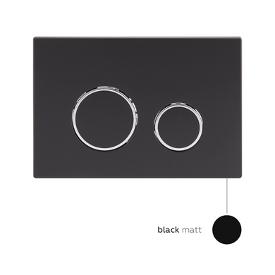 Клавіша змиву Nest 150x220x13 мм, Matt Black, лінійна Qtap, QT0111M08V1091MB