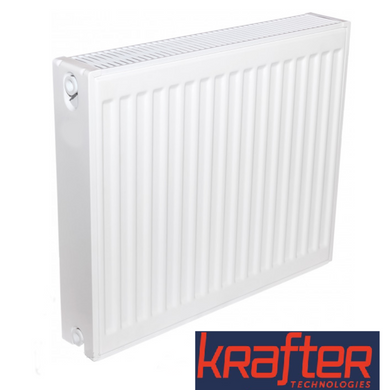 Радіатор Krafter 33 500×500 White 2161, G1/2" внутрішня, 120°C, 10 Bar, бічне, внутрішня G1/2", 500