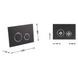 Клавіша змиву Nest 150x220x13 мм, Matt Black, лінійна Qtap, QT0111M08V1091MB