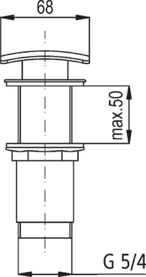 Металевий зливний клапан ARMATURA KLIK-KLAK CHROM 660-454-00
