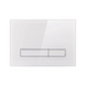 Клавіша змиву Nest 175х245х4 мм, Glass White, лінійна Qtap, QT0111V1105GW